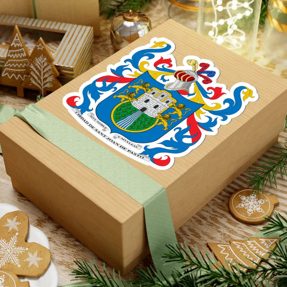 Escudo de San Juan de Pasto Nariño (Colombia) (Coat of Arms) STICKER Vinyl Kiss-Cut Decal - The Sticker Space