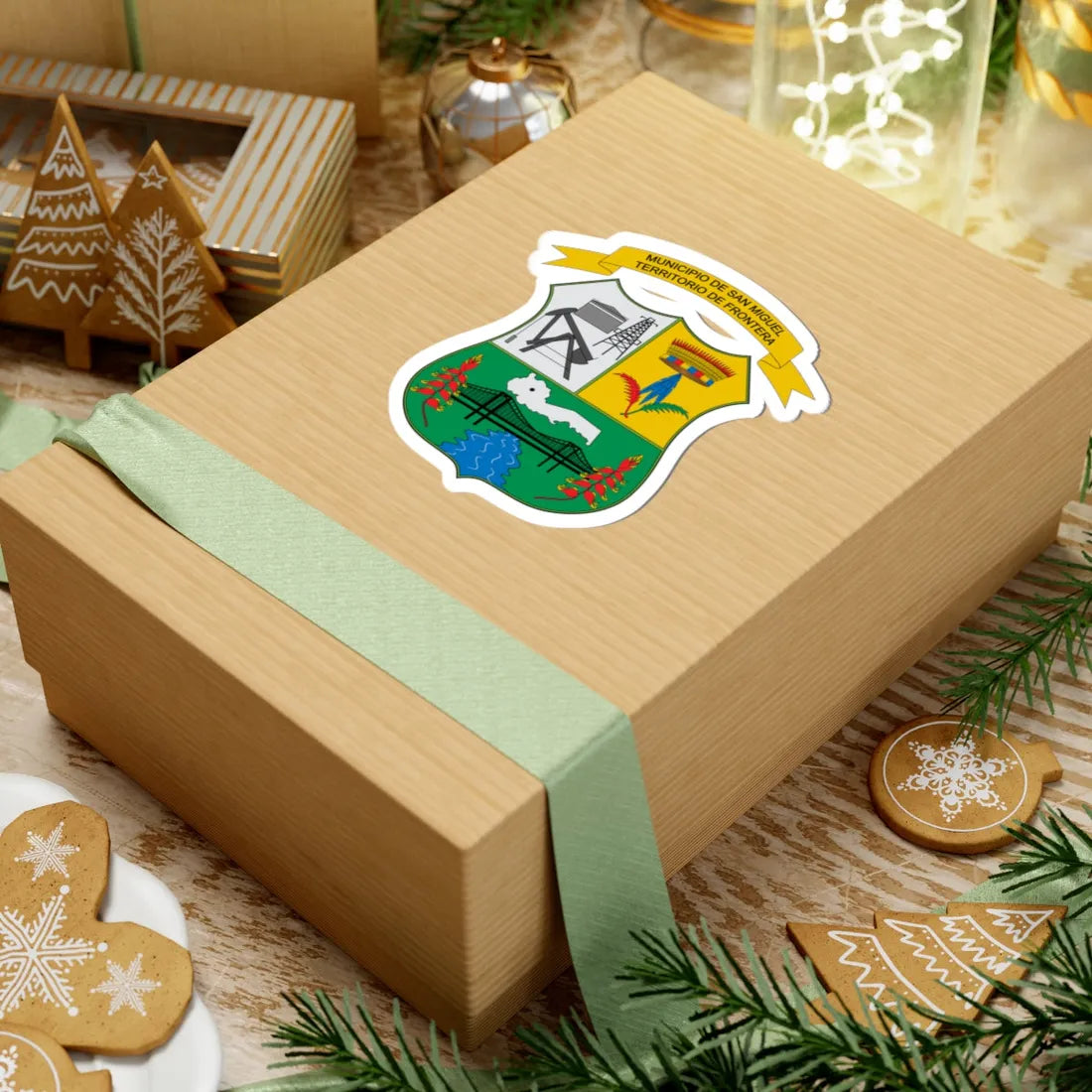 Escudo de San Miguel-La Dorada (Colombia) (Coat of Arms) STICKER Vinyl Kiss-Cut Decal - The Sticker Space