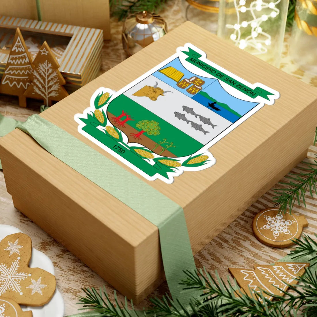 Escudo de San Zenón Magdalena (Colombia) (Coat of Arms) STICKER Vinyl Kiss-Cut Decal - The Sticker Space