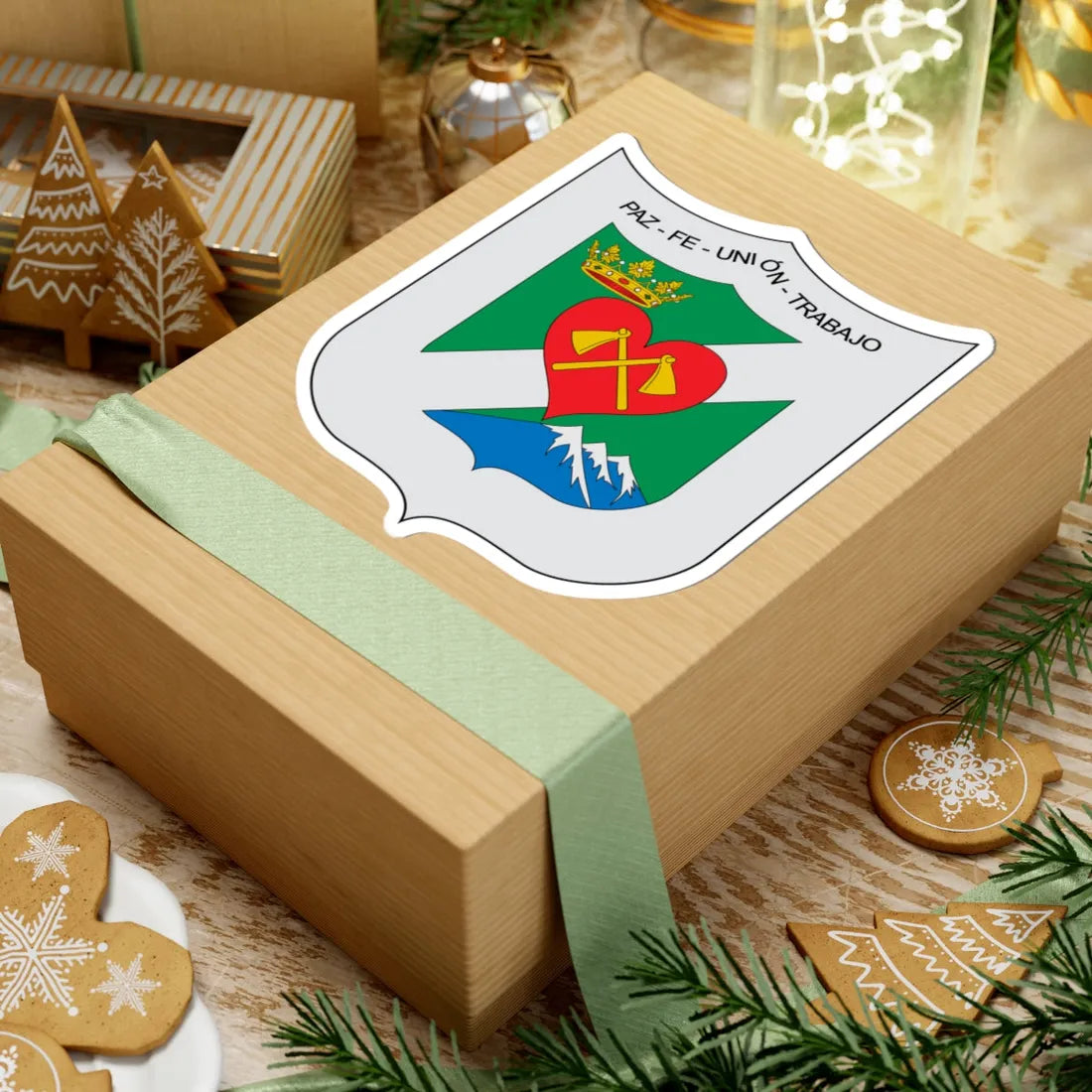 Escudo de Santa Isabel Tolima (Colombia) (Coat of Arms) STICKER Vinyl Kiss-Cut Decal - The Sticker Space