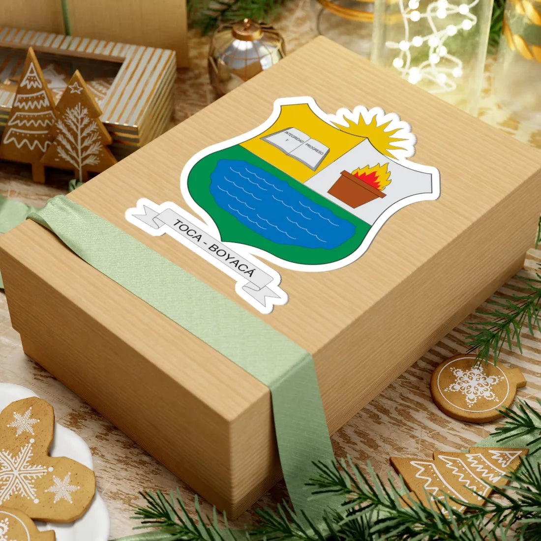 Escudo de Toca Boyacá (Colombia) (Coat of Arms) STICKER Vinyl Kiss-Cut Decal - The Sticker Space