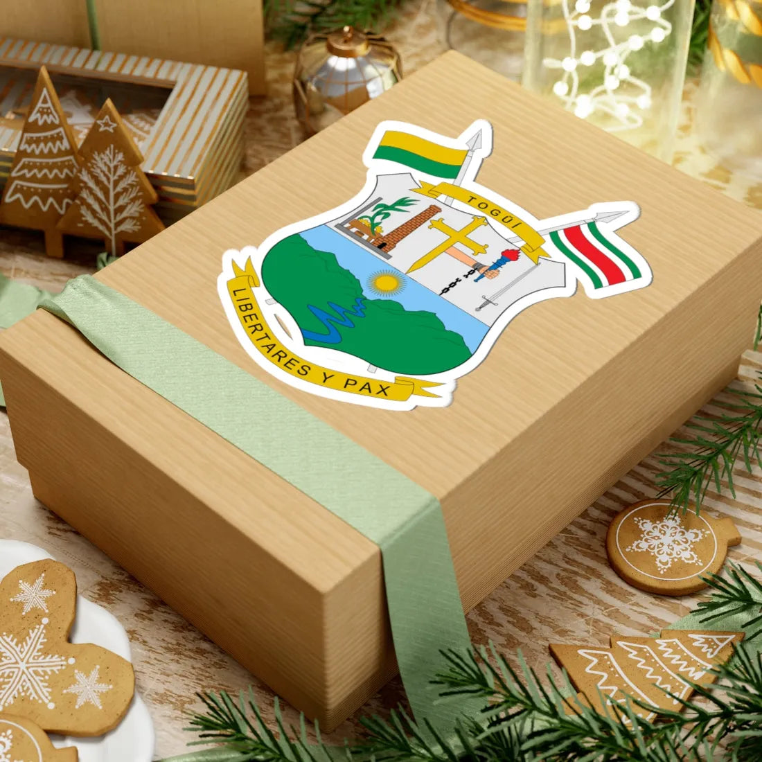 Escudo de Togüí (Colombia) (Coat of Arms) STICKER Vinyl Kiss-Cut Decal - The Sticker Space