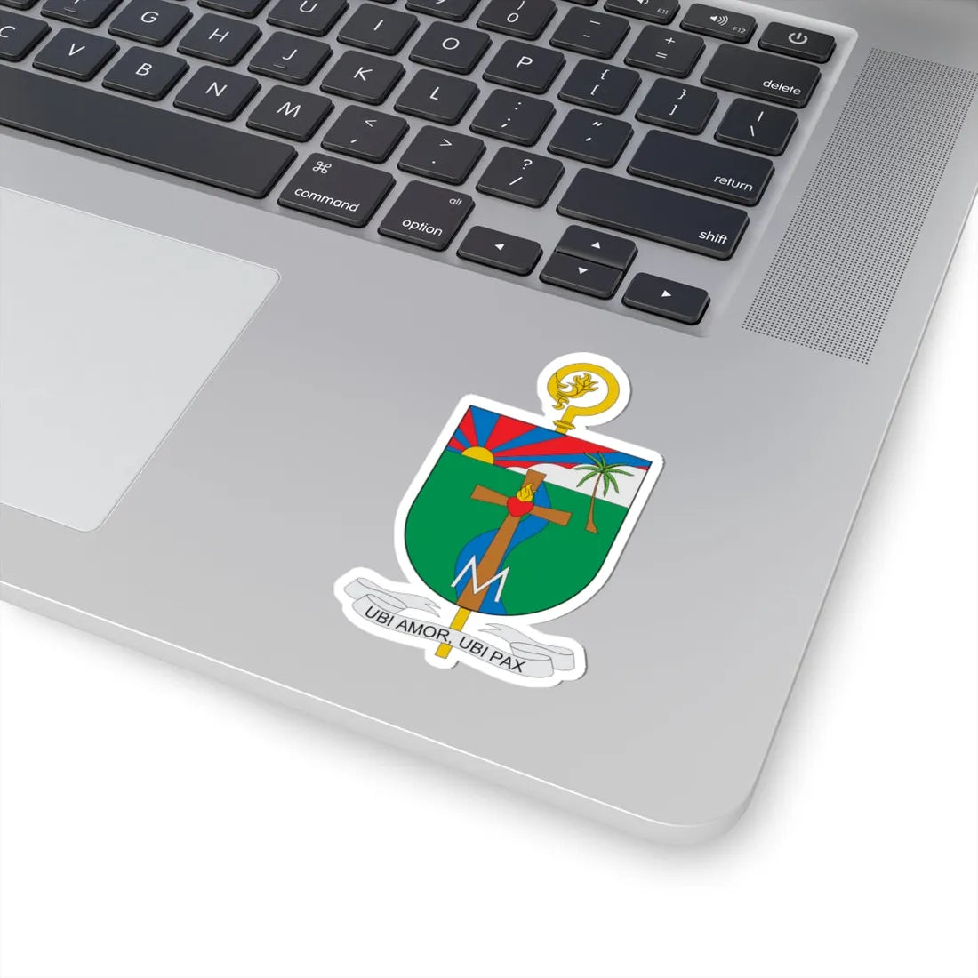 Escudo del Vicariato de Trinidad (Colombia) (Coat of Arms) STICKER Vinyl Kiss-Cut Decal - The Sticker Space
