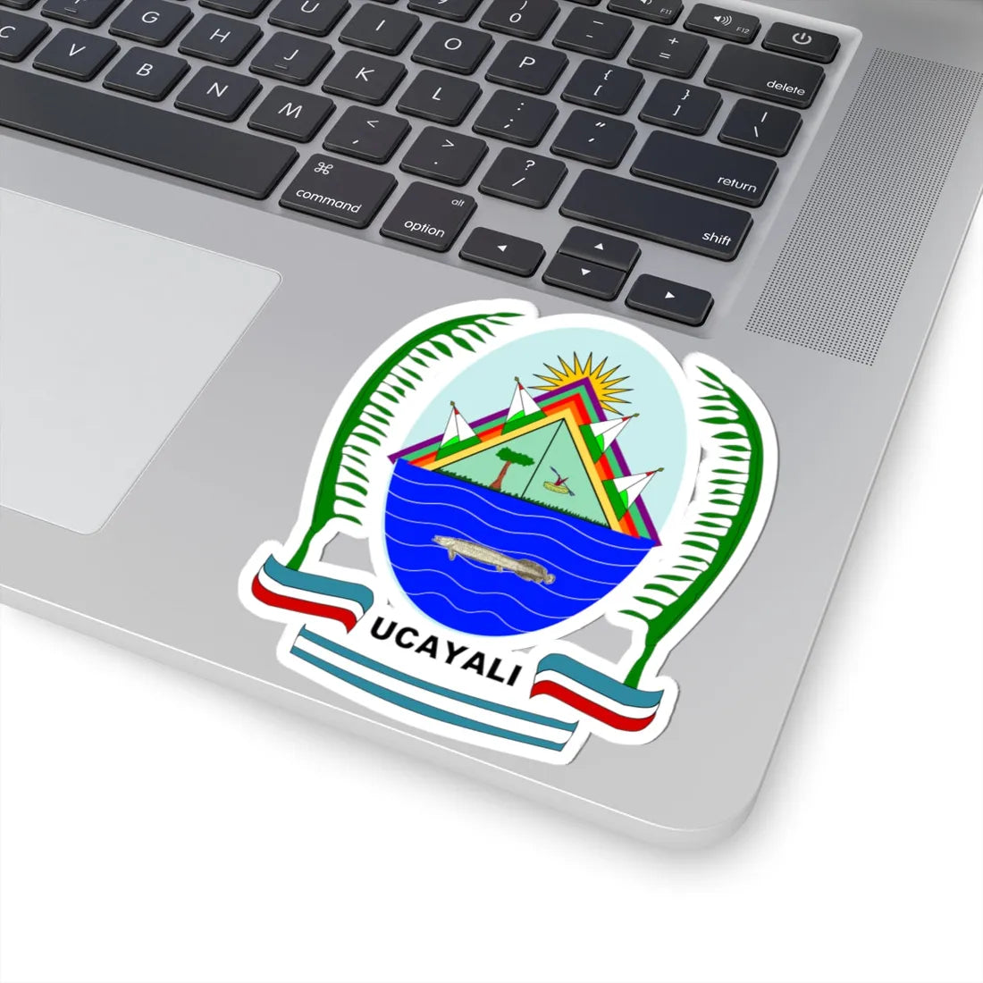 Escudo Región Ucayali (Peru) (Coat of Arms) STICKER Vinyl Kiss-Cut Decal - The Sticker Space