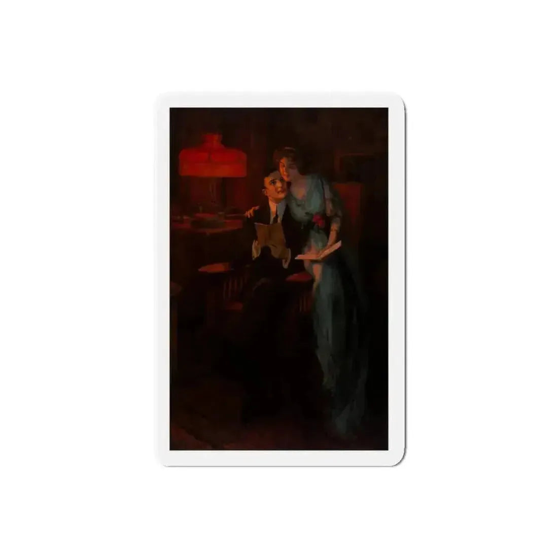 Evening Time (Magazine Illustration) Refrigerator Magnet - The Sticker Space