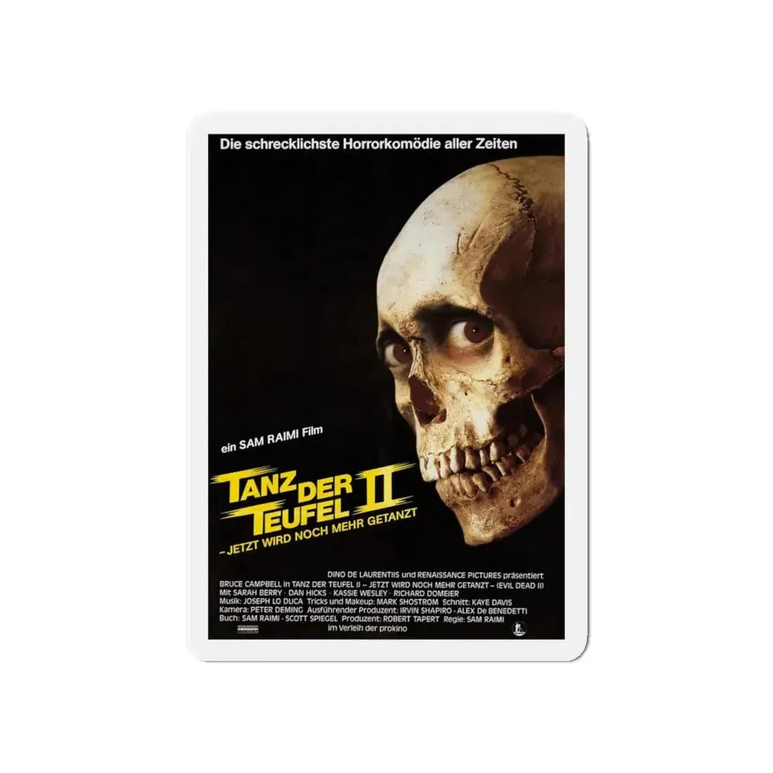 EVIL DEAD 2 (GERMAN) 1987 Movie Poster - Refrigerator Magnet - The Sticker Space