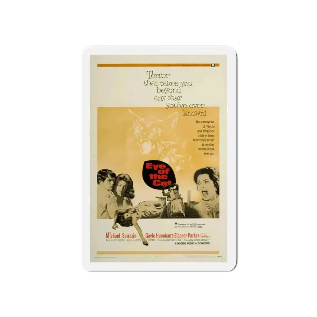 EYE OF THE CAT 1969 Movie Poster - Refrigerator Magnet - The Sticker Space