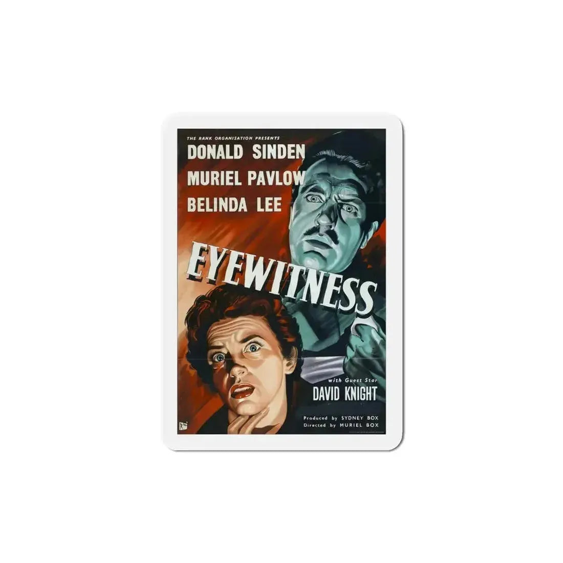 Eyewitness 1956 Movie Poster Refrigerator Magnet - The Sticker Space