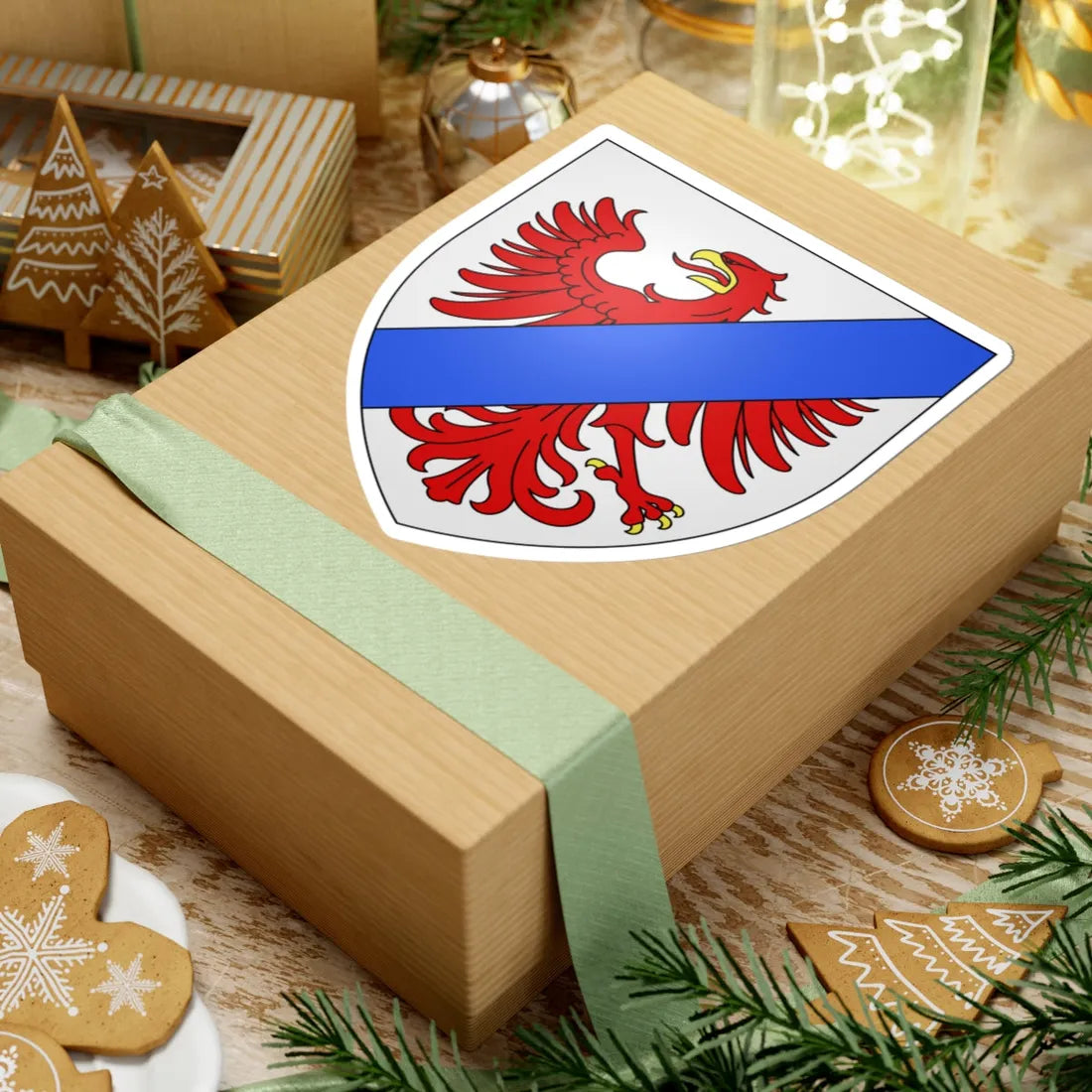 Famille dAbancourt de Maucomble reflet (France) (Coat of Arms) STICKER Vinyl Kiss-Cut Decal - The Sticker Space