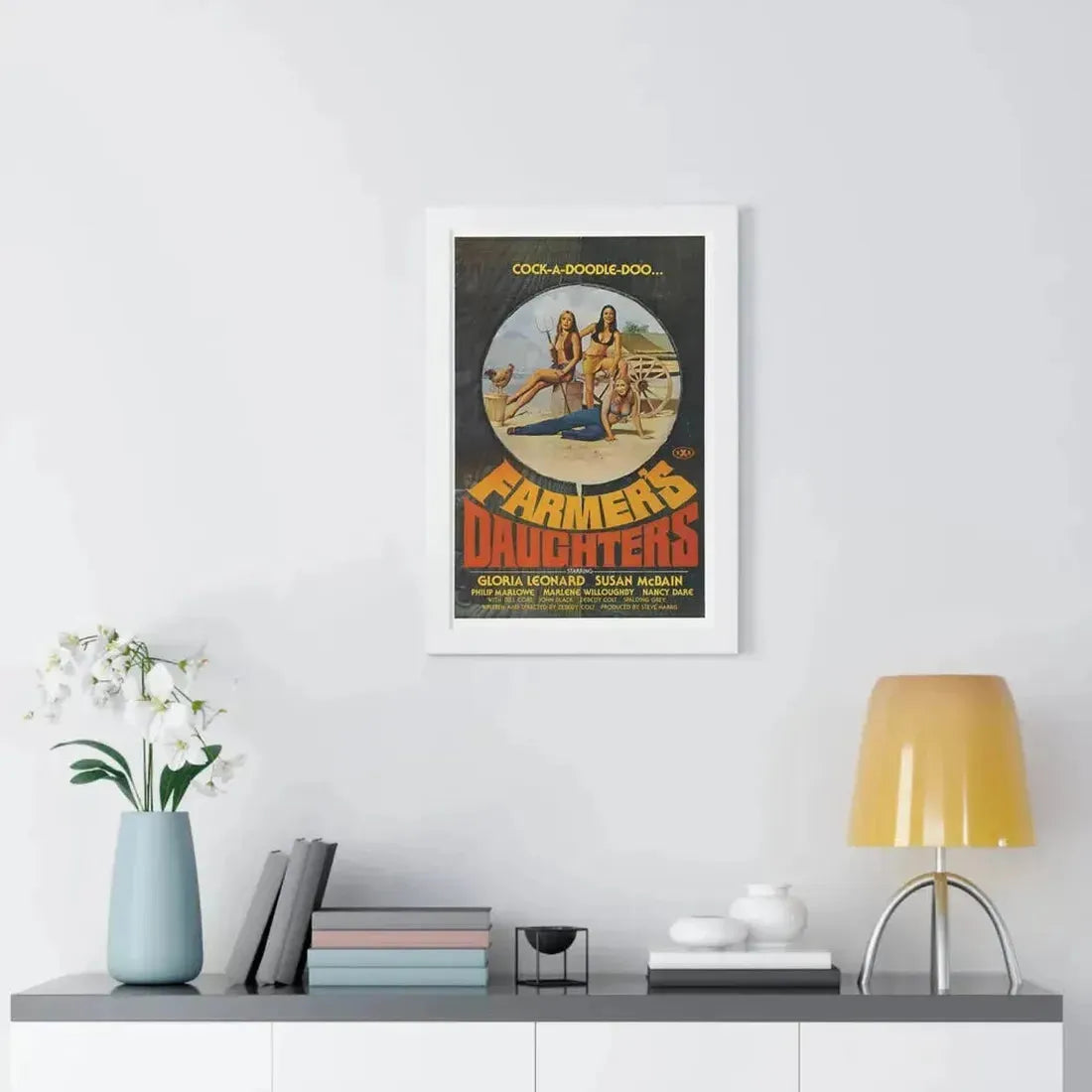 FARMER'S DAUGHTERS 1976 - Framed Movie Poster - The Sticker Space