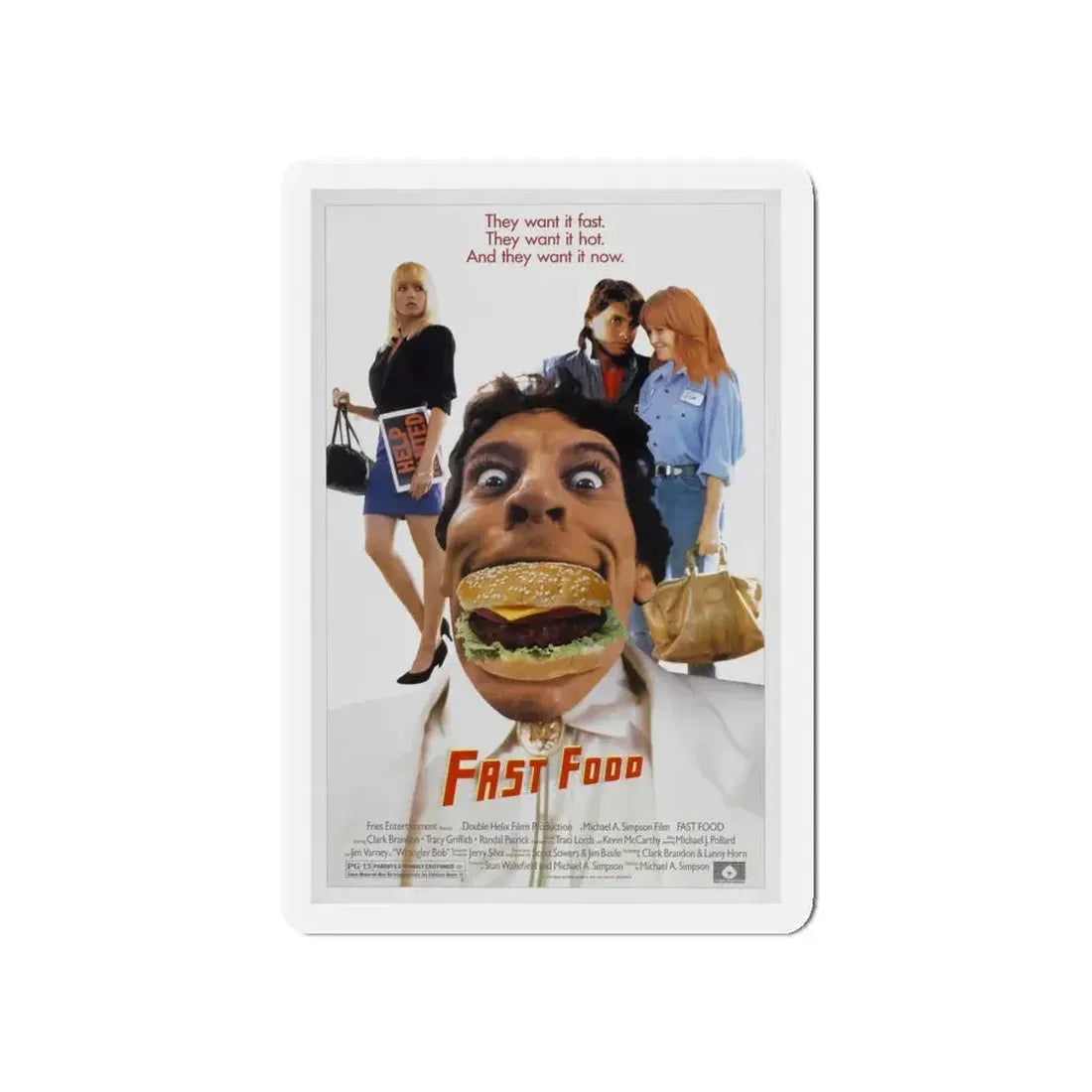 FAST FOOD 1989 Movie Poster - Refrigerator Magnet - The Sticker Space