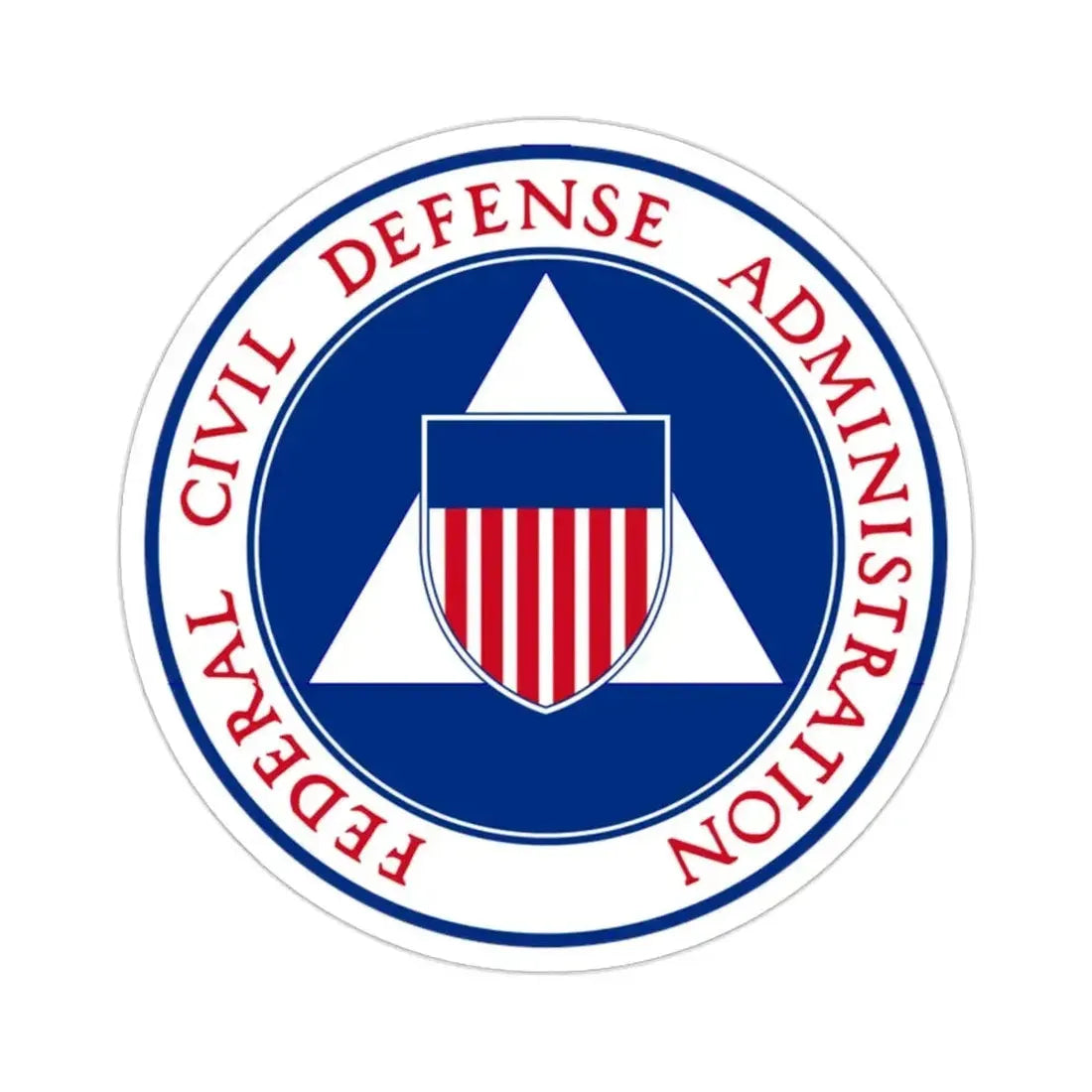 Federal Civil Defense Administration STICKER Vinyl Die-Cut Decal - The Sticker Space