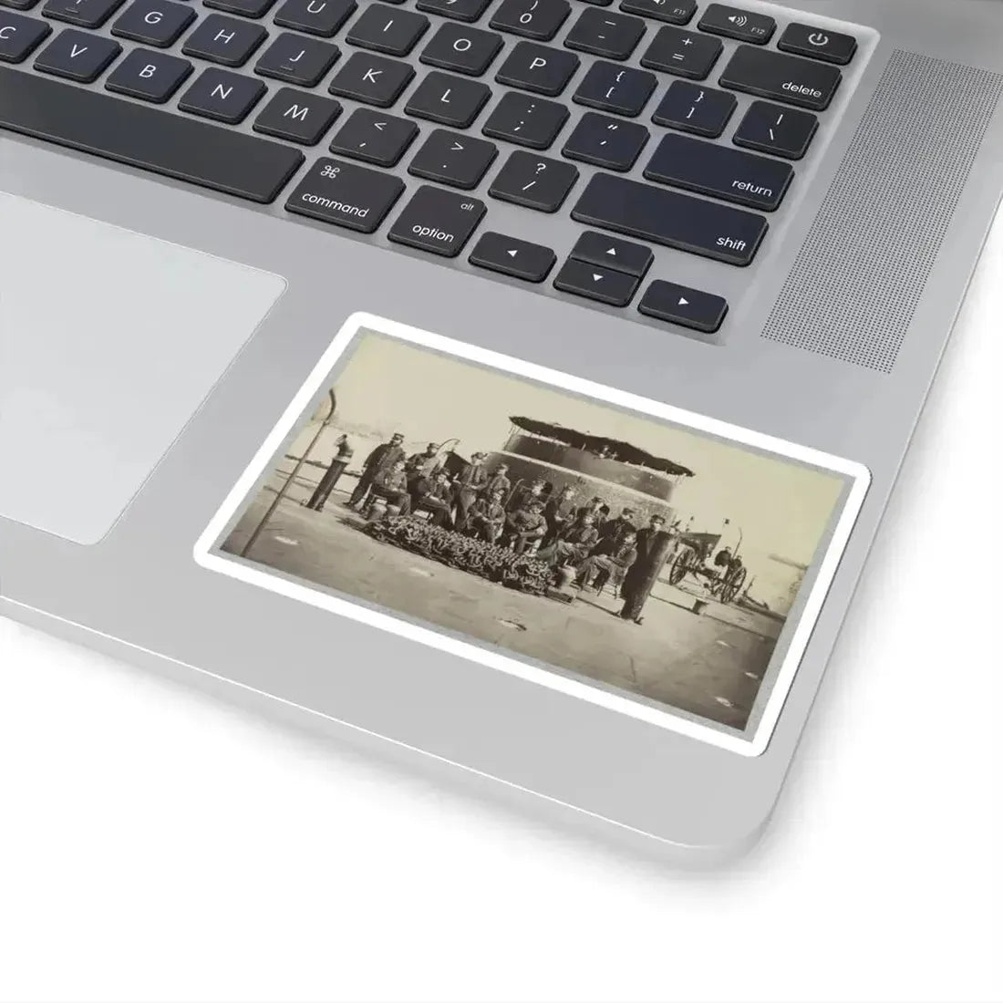Fifteen Officers on Deck of a Union Monitor Warship (U.S. Civil War) STICKER Vinyl Kiss-Cut Decal - The Sticker Space