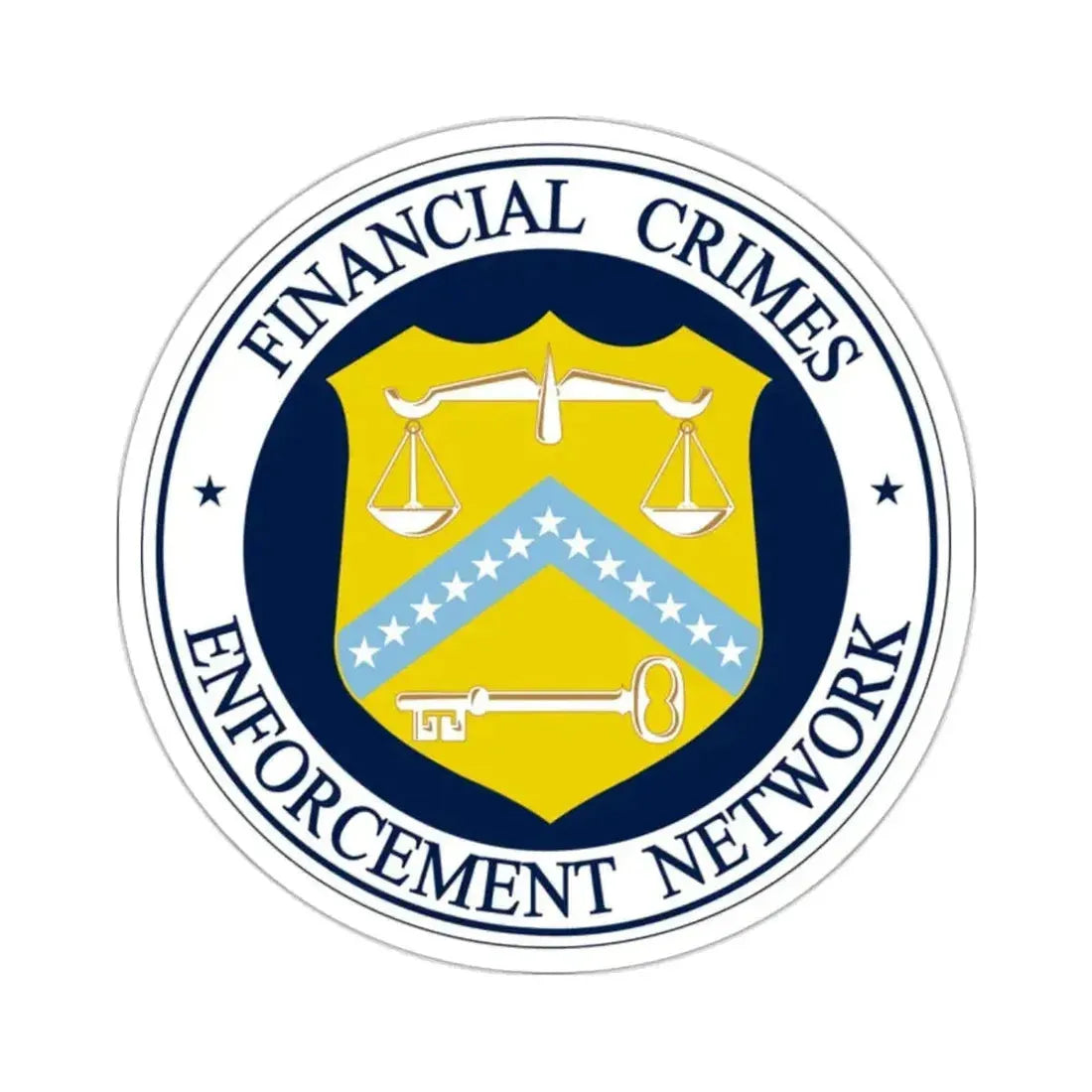 Financial Crimes Enforcement Network 3 - STICKER Vinyl Kiss-Cut Decal - The Sticker Space