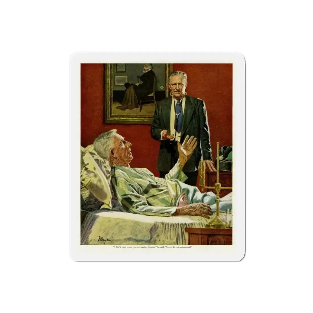 Firing the Family Doctor, 1952 (Magazine Illustration) Refrigerator Magnet - The Sticker Space