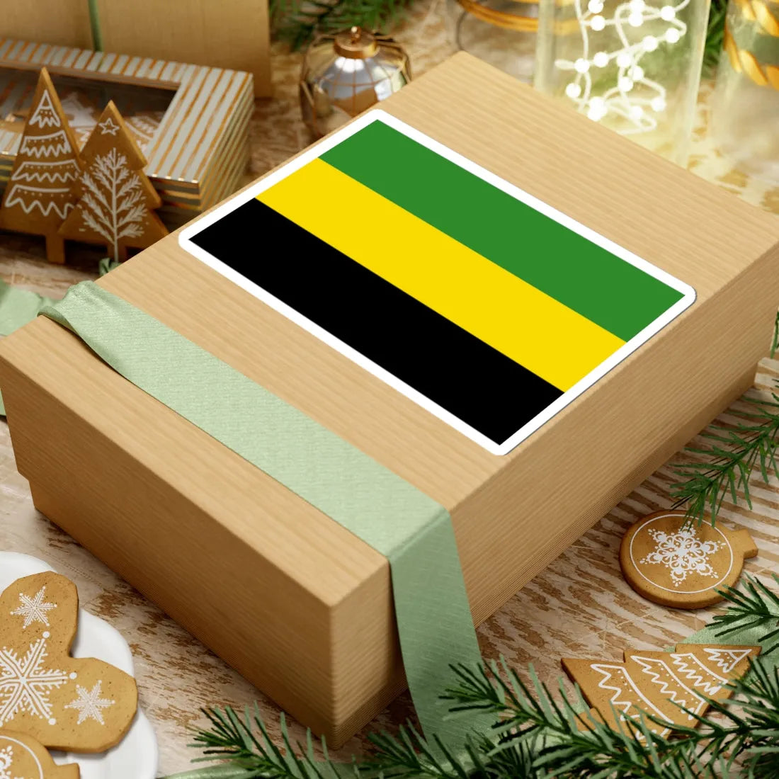 First proposed flag of Jamaica (Jamaica) STICKER Vinyl Kiss-Cut Decal - The Sticker Space