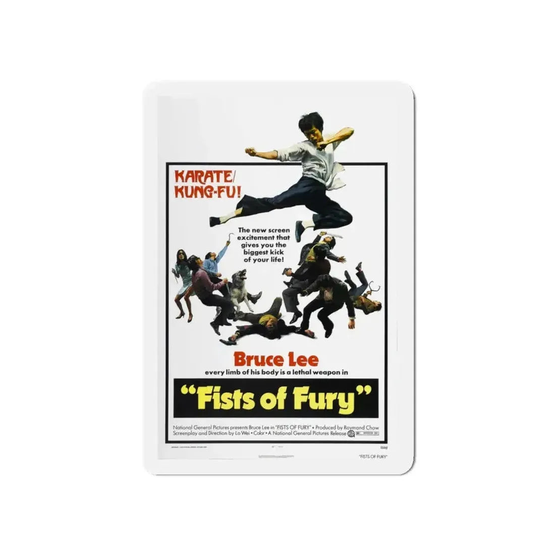 FIST OF FURY (3) 1972 Movie Poster - Refrigerator Magnet - The Sticker Space