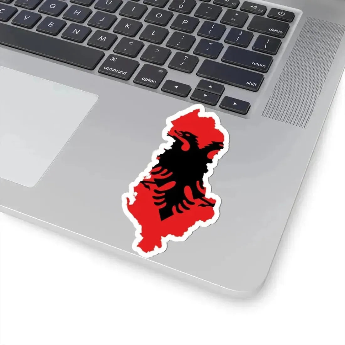 Flag map of Albania 1992-2002 (Albania) STICKER Vinyl Kiss-Cut Decal - The Sticker Space