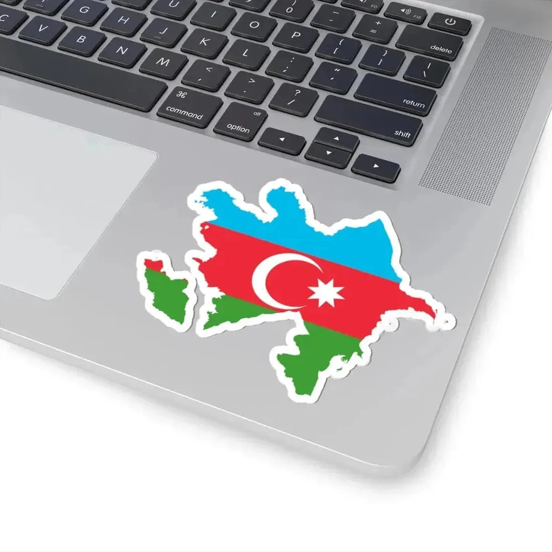 Flag-map of Azerbaijan (Azerbaijan) STICKER Vinyl Kiss-Cut Decal - The Sticker Space