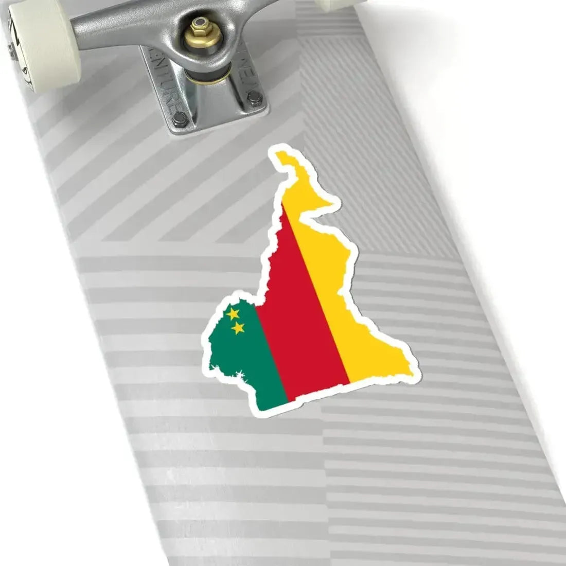 Flag map of Cameroon 1961-1975 (Cameroon) STICKER Vinyl Kiss-Cut Decal - The Sticker Space