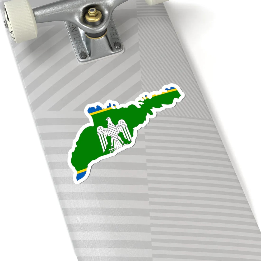 Flag-map of Chernivtsi Oblast (Ukraine) STICKER Vinyl Kiss-Cut Decal - The Sticker Space