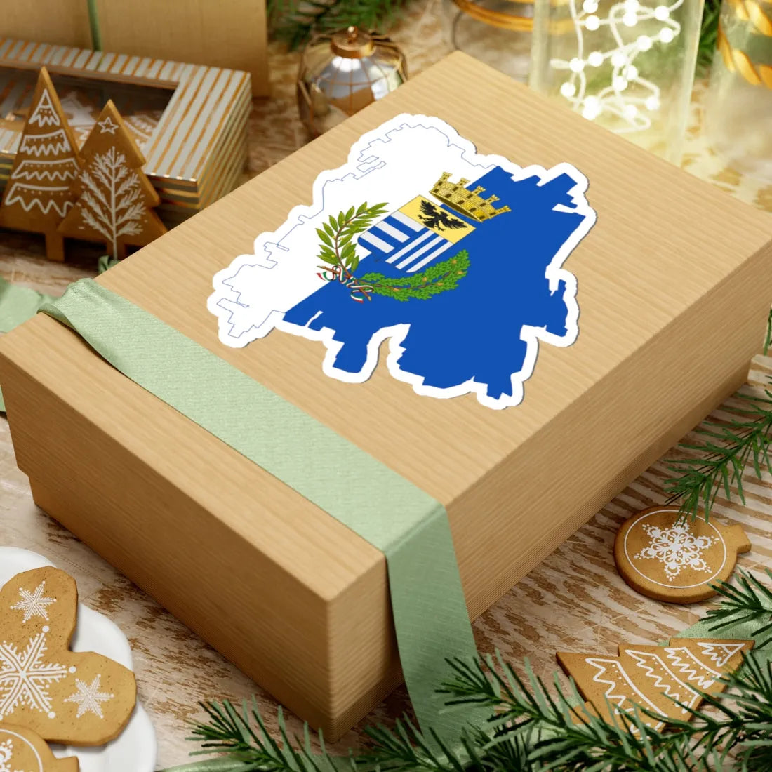 Flag map of Corbetta (Italy) STICKER Vinyl Kiss-Cut Decal - The Sticker Space