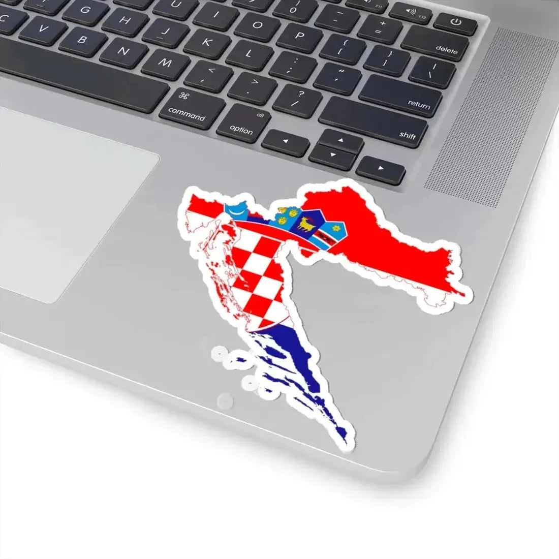 Flag map of Croatia (Croatia) STICKER Vinyl Kiss-Cut Decal - The Sticker Space