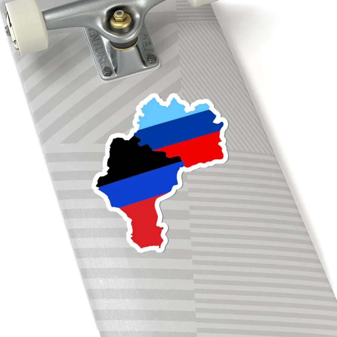 Flag-map of DPRLPR de-facto (Ukraine) STICKER Vinyl Kiss-Cut Decal - The Sticker Space