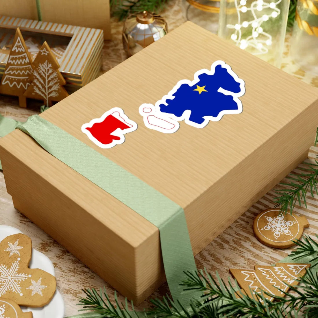 Flag-map of Gagauzia (Moldova) STICKER Vinyl Kiss-Cut Decal - The Sticker Space