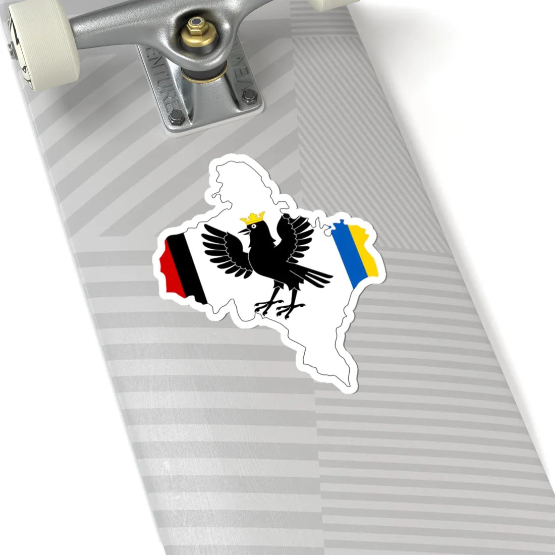Flag-map of Ivano-Frankivsk Oblast (Ukraine) STICKER Vinyl Kiss-Cut Decal - The Sticker Space