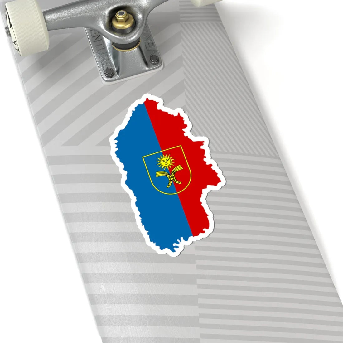 Flag-map of Khmelnytskyi Oblast (Ukraine) STICKER Vinyl Kiss-Cut Decal - The Sticker Space