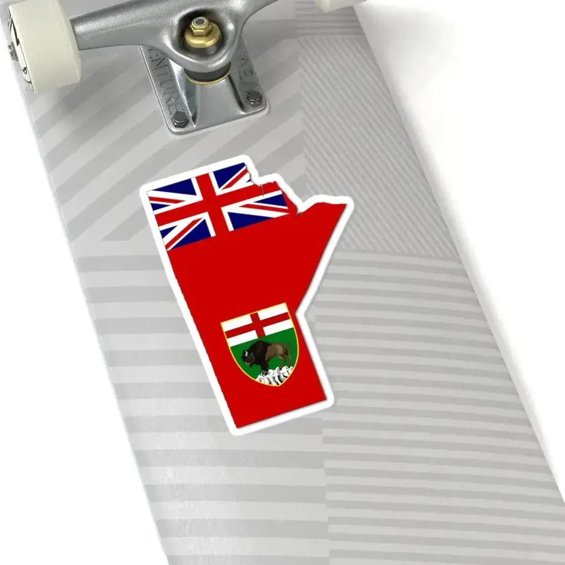Flag-map of Manitoba (Canada) STICKER Vinyl Kiss-Cut Decal - The Sticker Space
