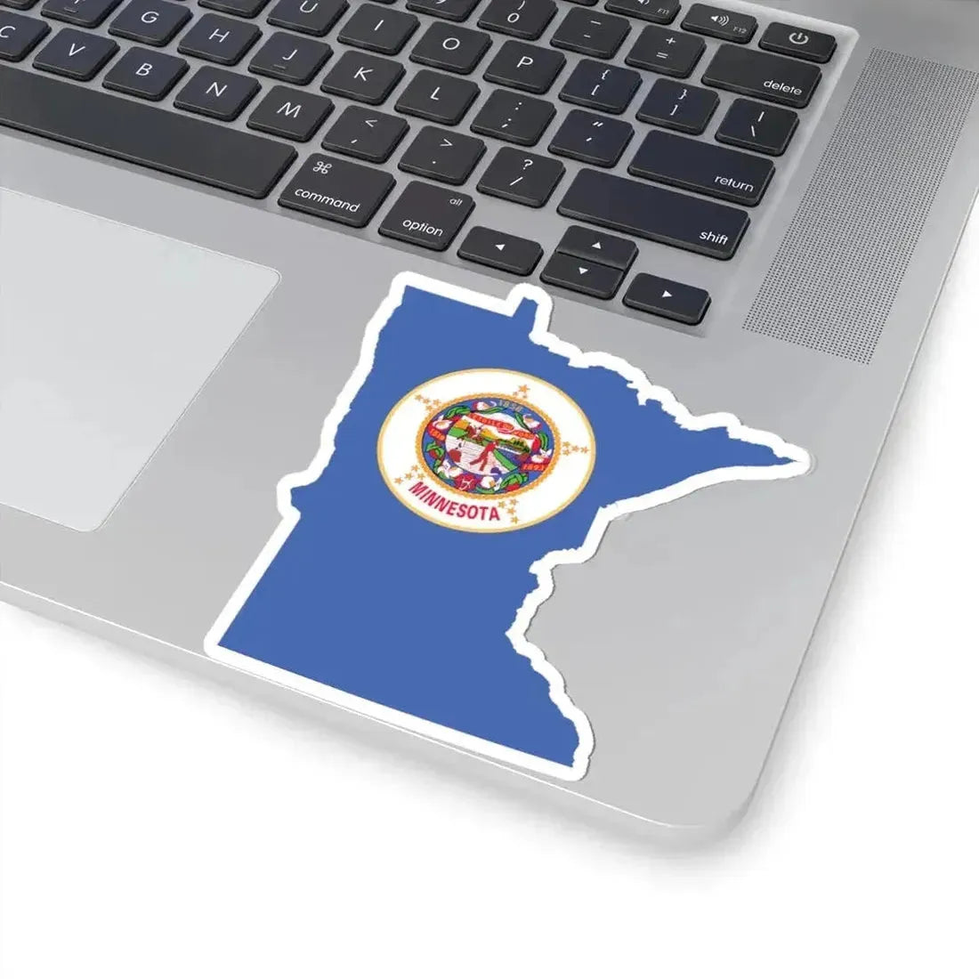 Flag-map of Minnesota alternative version (United States) STICKER Vinyl Kiss-Cut Decal - The Sticker Space