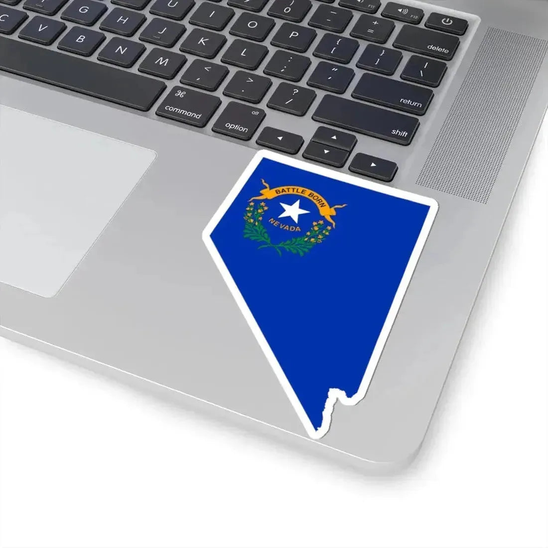 Flag-map of Nevada (United States) STICKER Vinyl Kiss-Cut Decal - The Sticker Space
