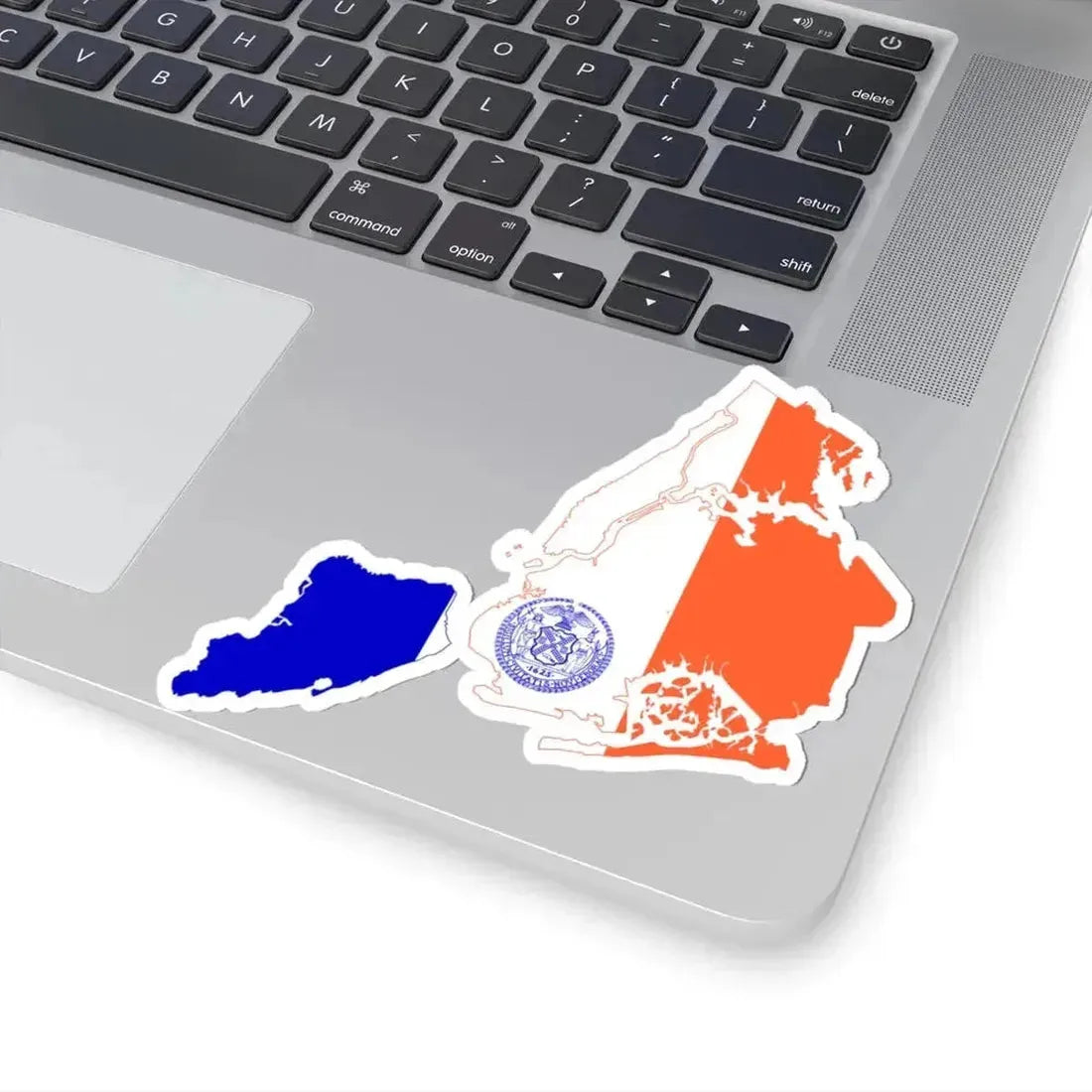 Flag-map of New York City (United States) STICKER Vinyl Kiss-Cut Decal - The Sticker Space