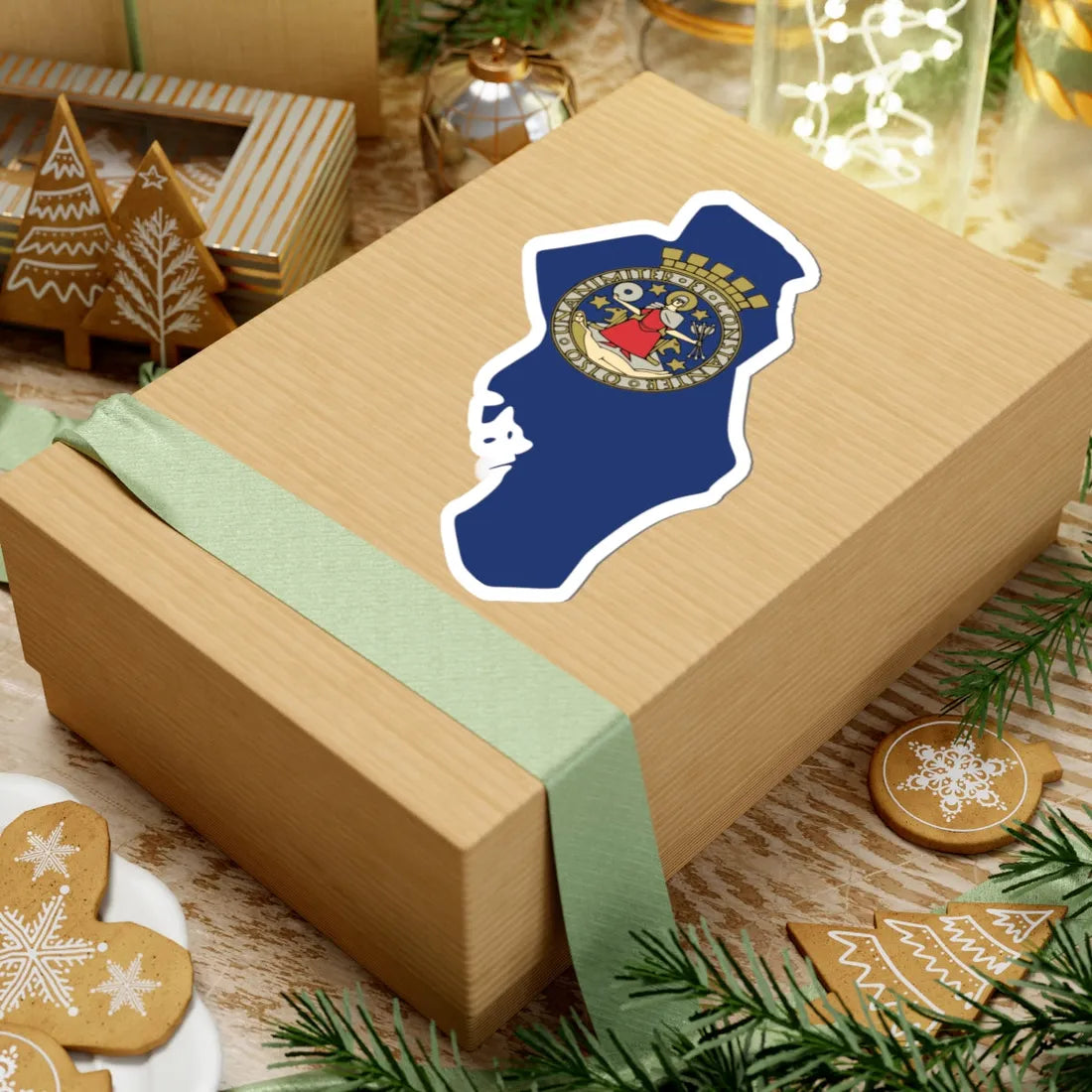 Flag-map of Oslo (Norway) STICKER Vinyl Kiss-Cut Decal - The Sticker Space