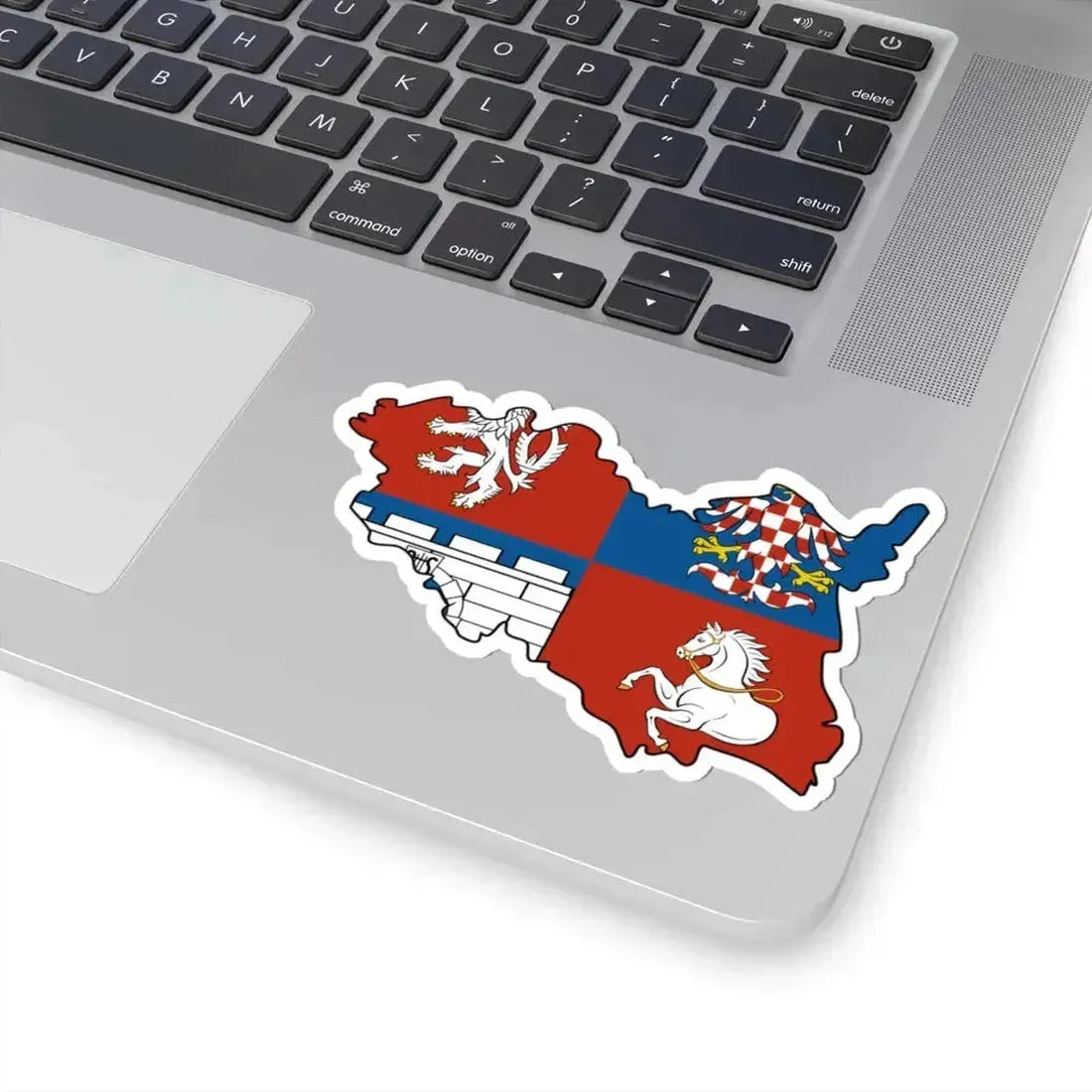 Flag-map of Pardubice Region (Czech Republic) STICKER Vinyl Kiss-Cut Decal - The Sticker Space