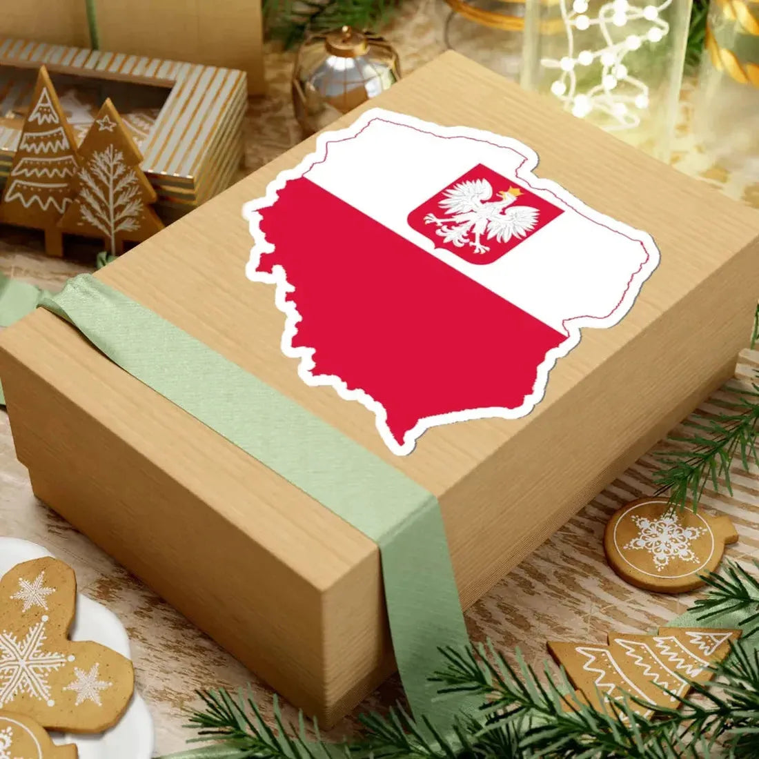 Flag-map of Poland state (Poland) STICKER Vinyl Kiss-Cut Decal - The Sticker Space