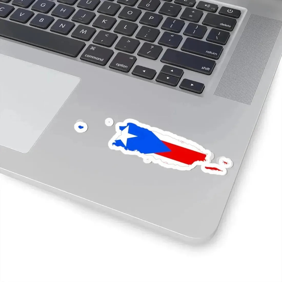 Flag-map of Puerto Rico (United States) STICKER Vinyl Kiss-Cut Decal - The Sticker Space