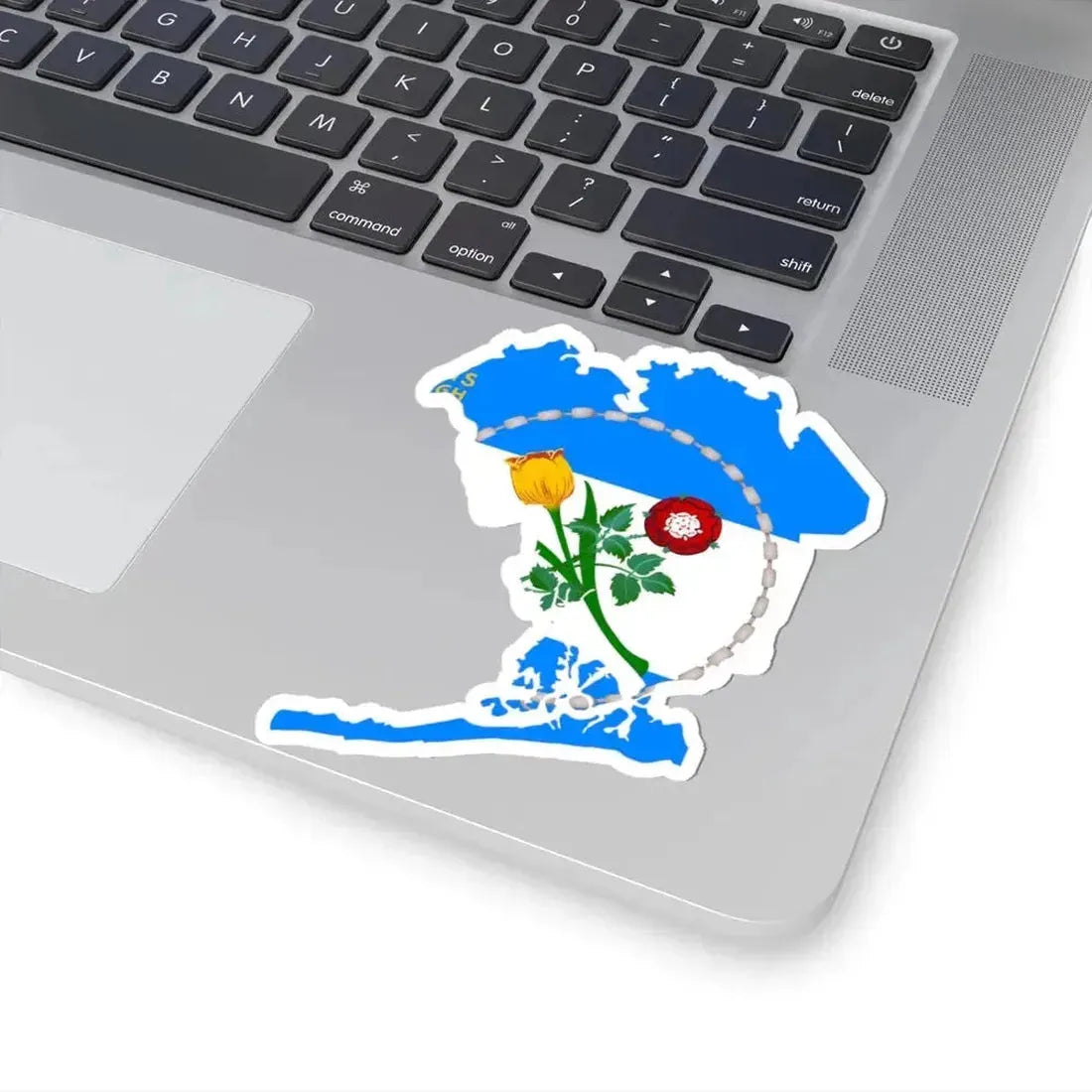 Flag-map of Queens County New York (United States) STICKER Vinyl Kiss-Cut Decal - The Sticker Space