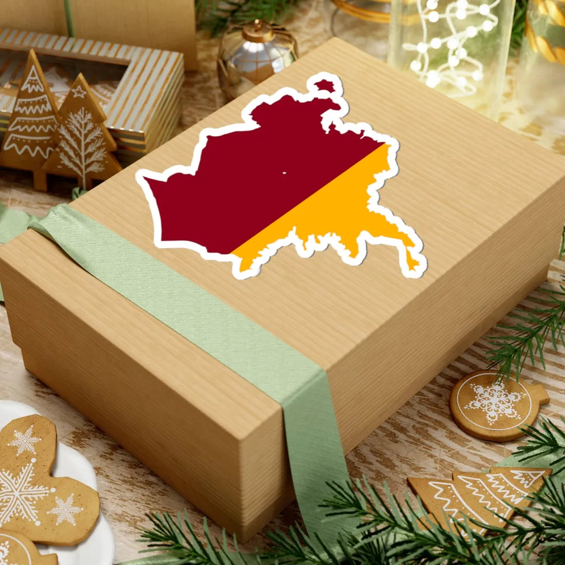 Flag-map of Rome (Italy) STICKER Vinyl Kiss-Cut Decal - The Sticker Space