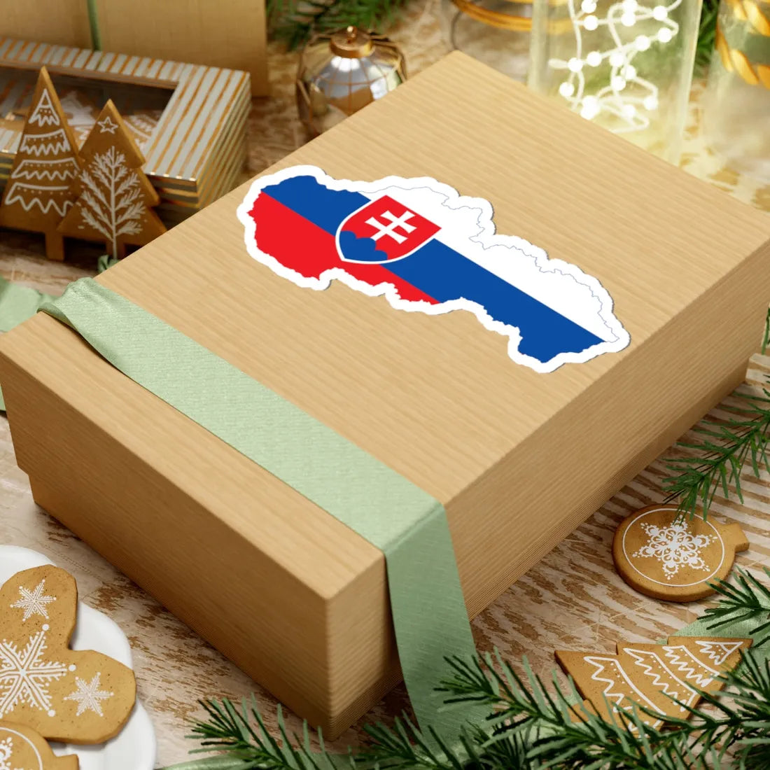 Flag Map Of Slovakia (Slovakia) STICKER Vinyl Kiss-Cut Decal - The Sticker Space