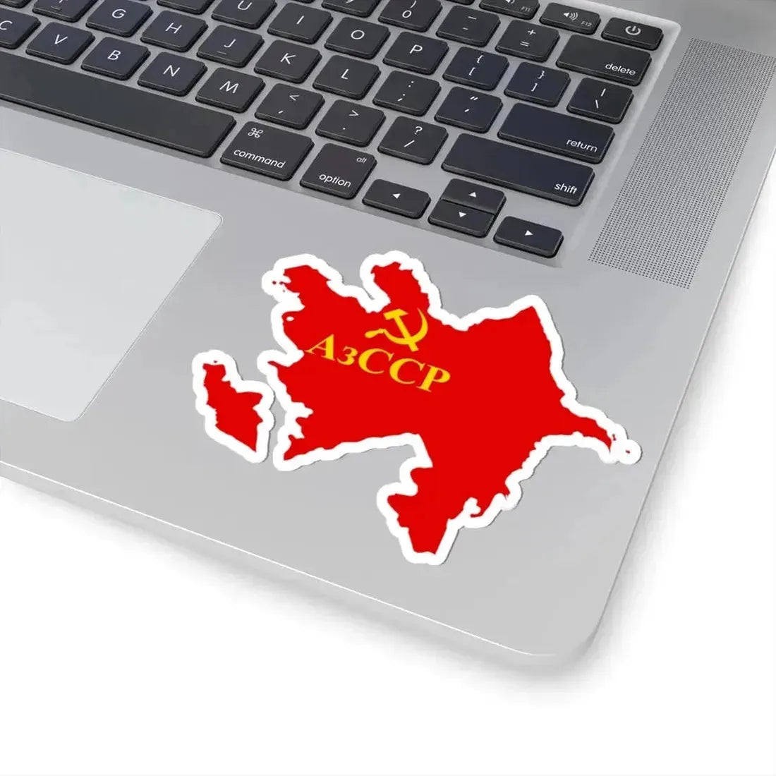 Flag map of the Azerbaijan SSR 1939-1952 (Azerbaijan) STICKER Vinyl Kiss-Cut Decal - The Sticker Space