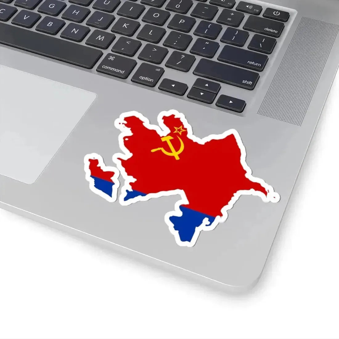 Flag map of the Azerbaijan SSR 1952-1991 (Azerbaijan) STICKER Vinyl Kiss-Cut Decal - The Sticker Space