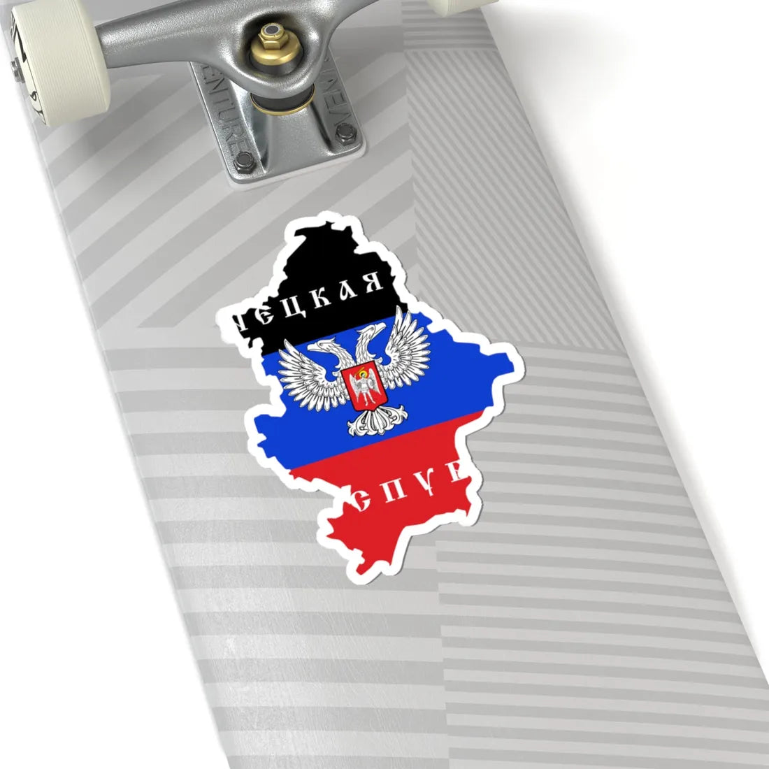 Flag-map of the Donetsk Peoples Republic (Ukraine) STICKER Vinyl Kiss-Cut Decal - The Sticker Space