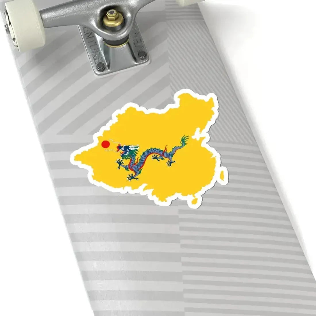 Flag map of the Qing dynasty 1862-1912 (China) STICKER Vinyl Kiss-Cut Decal - The Sticker Space