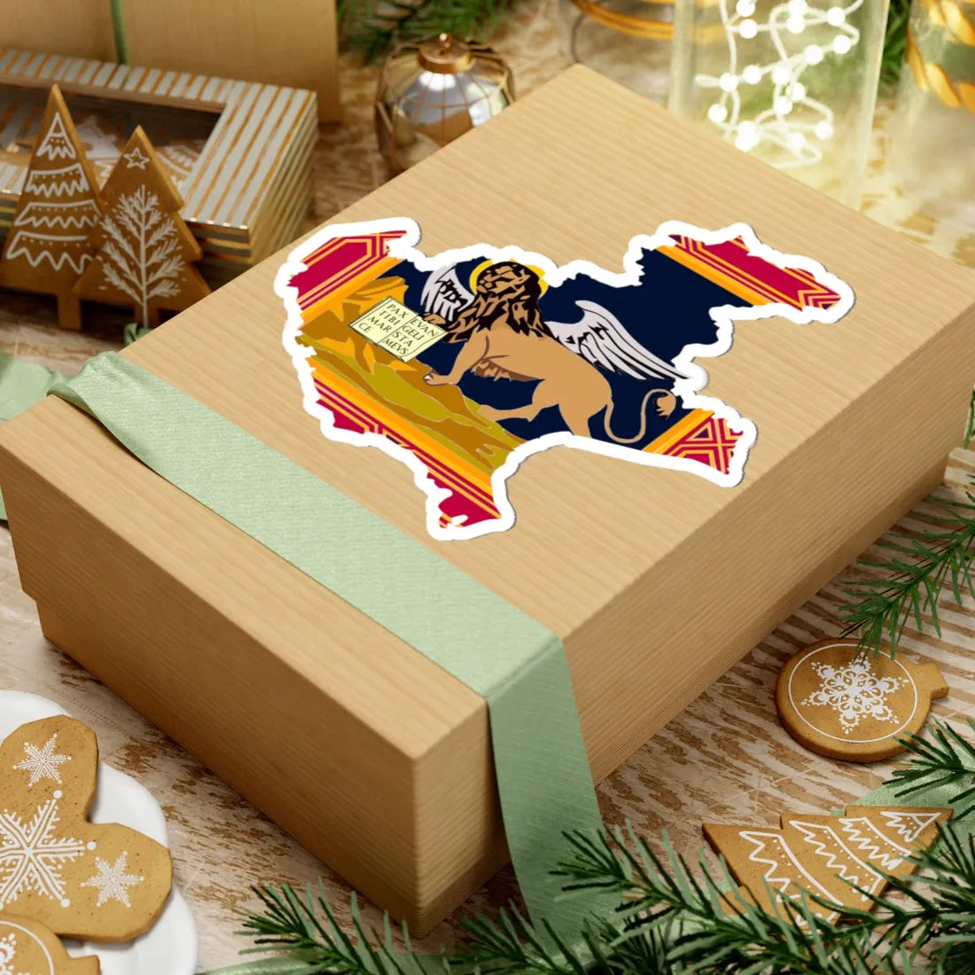 Flag-map of Veneto (Italy) STICKER Vinyl Kiss-Cut Decal - The Sticker Space