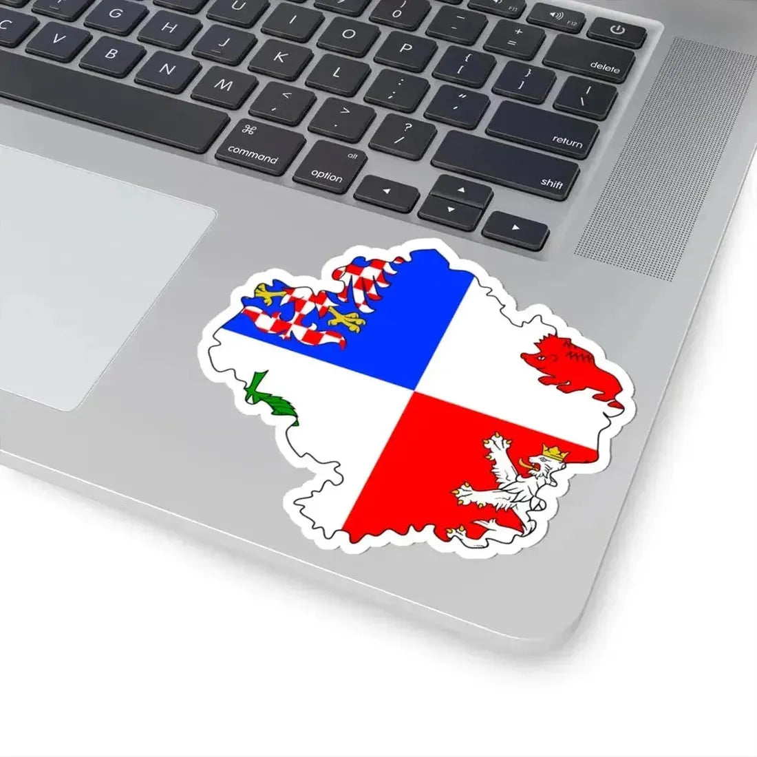 Flag-map of Vysocina Region (Czech Republic) STICKER Vinyl Kiss-Cut Decal - The Sticker Space