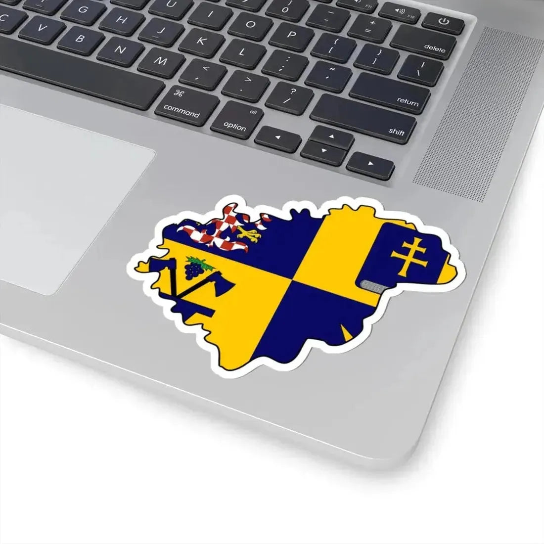 Flag-map of Zlin Region (Czech Republic) STICKER Vinyl Kiss-Cut Decal - The Sticker Space