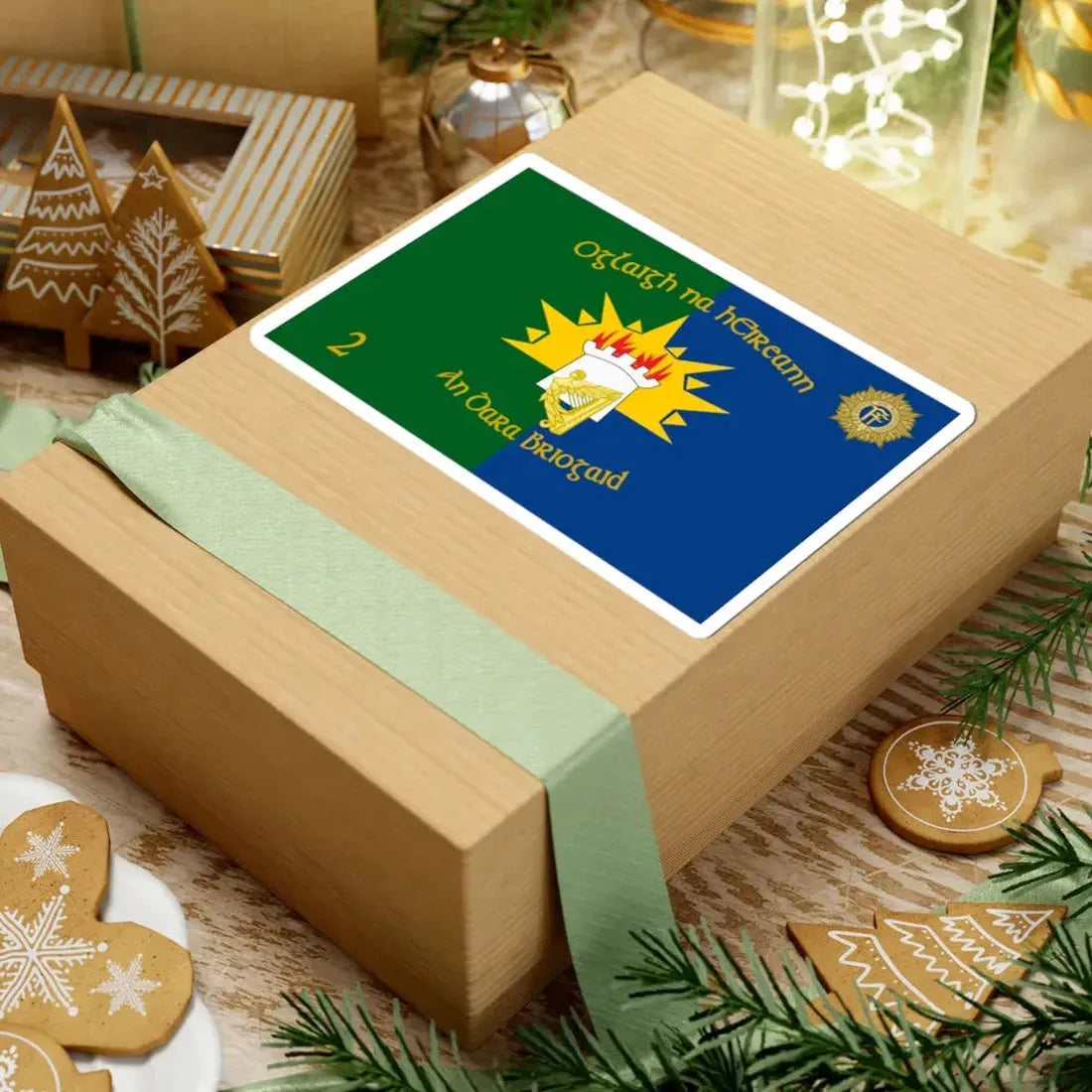 Flag of 2nd Brigade Ireland (Ireland) STICKER Vinyl Kiss-Cut Decal - The Sticker Space